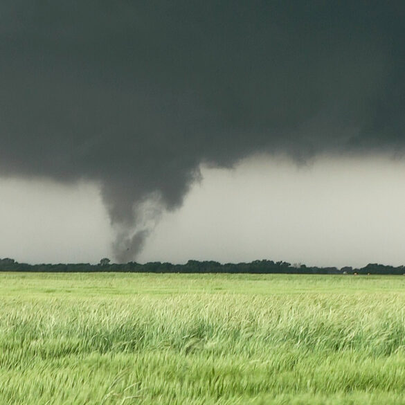 This tornado and satellite tornado occurred near Wakita, OK on the afternoon of May 10, 2010 during a high risk outbreak.