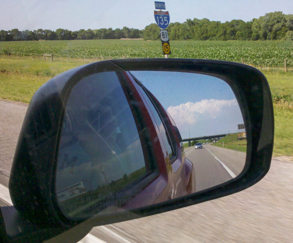 Storm in Rear View Mirror