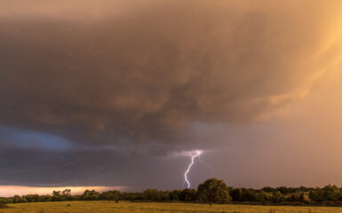 Storm and Lightning in Southern Oklahoma near Ardmore