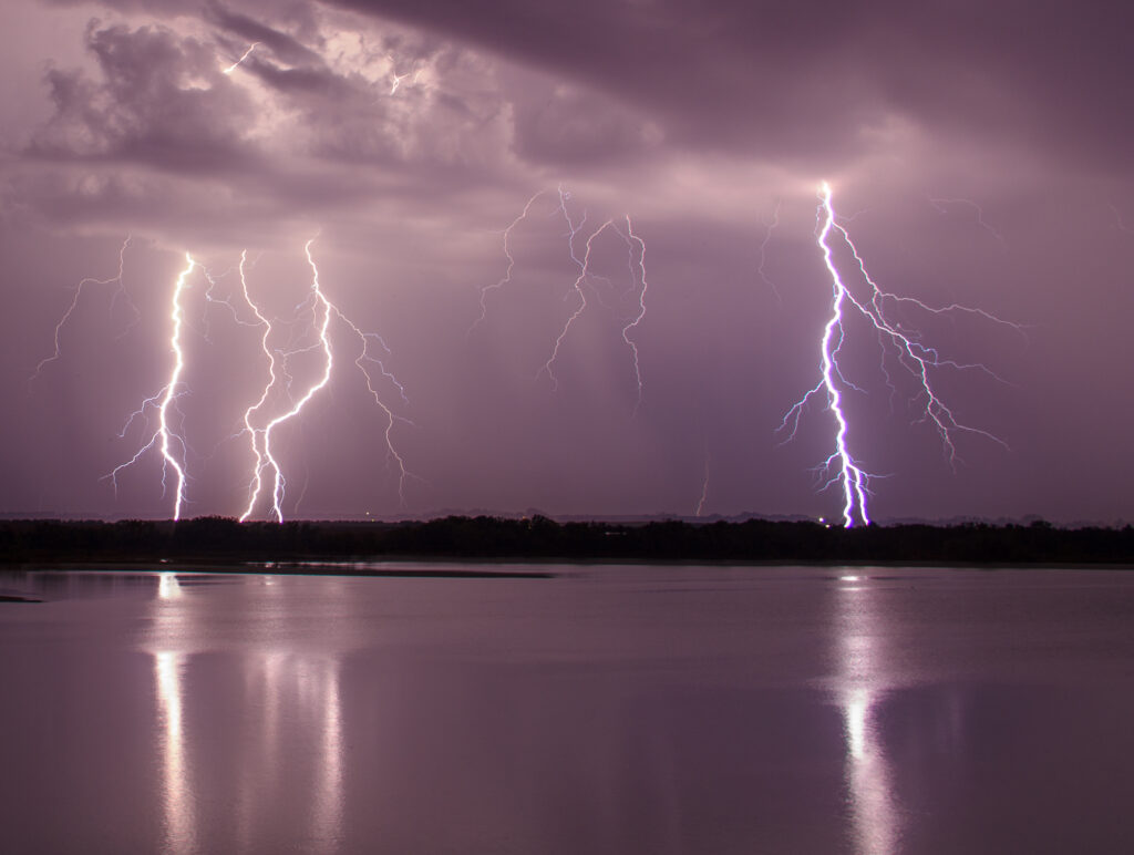 Lightning over Fort Cobb Lake