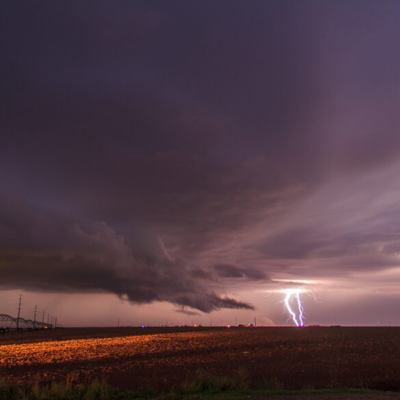 Lightning illuminating the vault