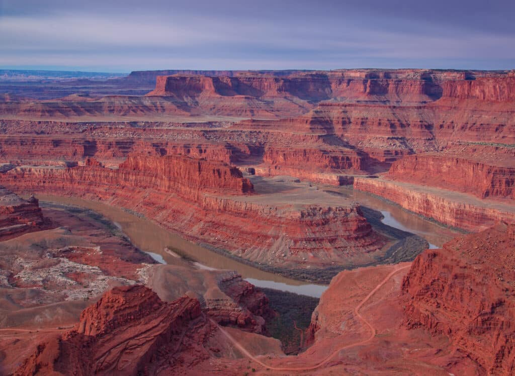 Overlooking the Colorado River in Canyonlands National Park from Dead Horse Point