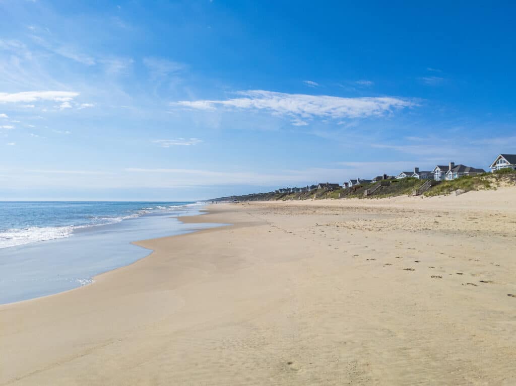 Walking down the beach in the Outer Banks