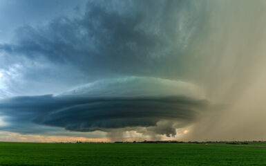 Beautifully structured supercell in Alberta Canada