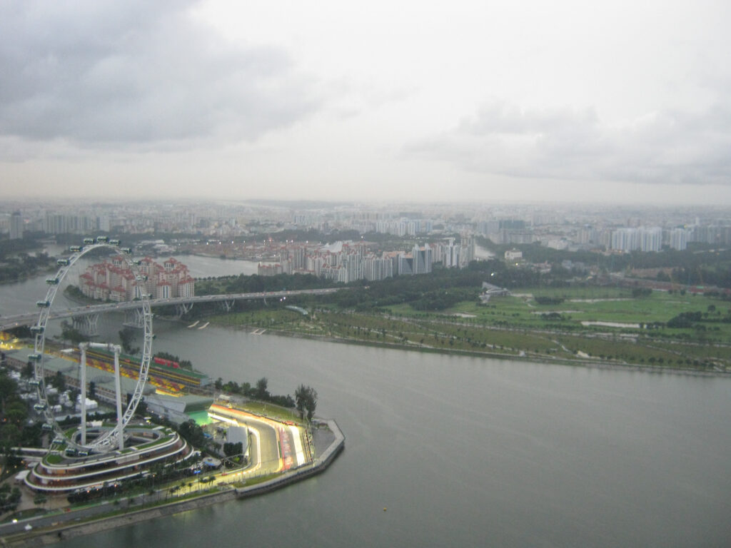 Atop the Marina Bay Sands hotel