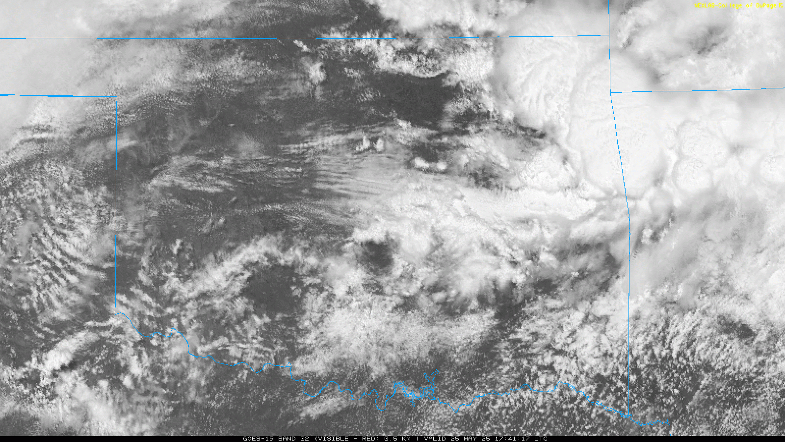 May 25, 2025 Visible Satellite Loop - 19Z/2pm